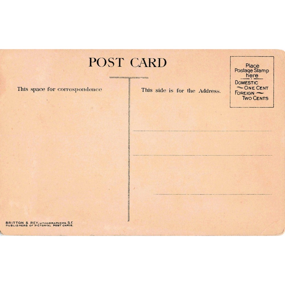 Vintage San Francisco Golden Gate Park The Cider Press Statue Postcard Litho - Picture 2 of 2